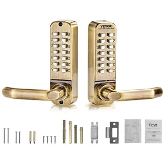 Vevor mechanisches schlüsselloses Türschloss mit doppelseitiger Tastatur 35-65 mm