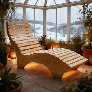 Gartenliege Relaxliege "Ruhe-Vroni" (Fichte) 2-teilig stehend Breite 70cm - Braun