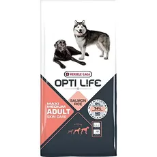 Opti Life Erwachsene Skin Care Medium und Maxi 1 kg – Monoprotein Lachs – ideal für mittelgroße und große Hunde über 10 kg Gewicht