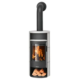 Oranier | Kaminofen | Polar Neo 4 | 5 kW | Schwarz, Keramik Seidenweiß