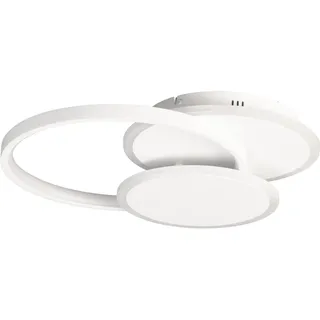 Fischer & Honsel Deckenleuchte, Tomo |sandweiß| L: 40 cm, B: 39,5 cm| Ausladung Decke: 7 cm|mit Fernbedienung stufenlos dimmbar| Farbtemperatur stufenlos einstellbar| 1x LED 31W 2700/4000 K| 3700 lm