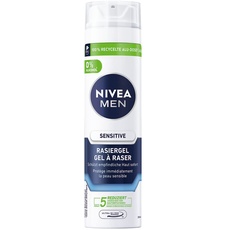 Bild MEN Sensitive Rasiergel (200 ml), Rasiergel mit Kamille, Hamamelis und Vitamin E für eine sanfte Rasur, schützendes Rasiergel für Männer gegen Hautirritationen