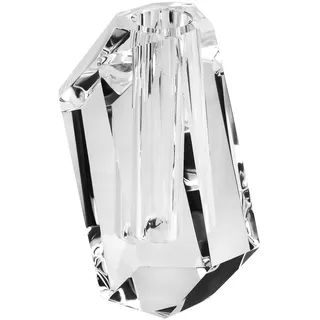 DONOUCLS Kristallvase 12 cm, Elegante Blumenvase mit Diamantschliff für Hochzeitstisch & Wohnzimmer, Handgefertigte Vase als Geschenk (6,8 x 6,5 cm), Inklusive Geschenkverpackung