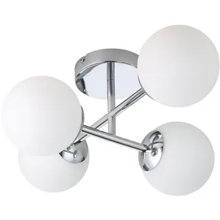 EGLO Castrovido 4 G9 Chrom und Glas weiß