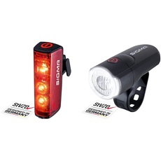 SIGMA SPORT - Blaze | LED Fahrradlicht & Aura 30 | LED Fahrradlicht 30 Lux | StVZO zugelassenes, batteriebetriebenes Vorderlicht | Farbe: Schwarz
