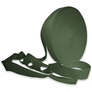 38 mm robuster Gurtband, Polstergurt, Baumwollmischung, 3,8 cm, Gurtband für Taschengurte, Rucksäcke, Gepäcktasche, Gurt, Cargo-Umreifungsgurte (olivgrün – 38 mm – 20 Meter)