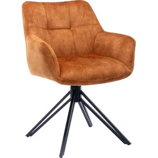 Home Affaire Drehstuhl HOME AFFAIRE "Soller, TOPSELLER", gelb (curry, schwarz), B:63cm H:82cm T:60cm, Stühle, Drehstuhl, Esszimmerstuhl drehbar, Metallgestell