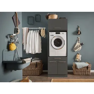 laundreezy LDSK1 Waschmaschinenschrank 67,5 x 200 x 67,5 cm Grau Metall