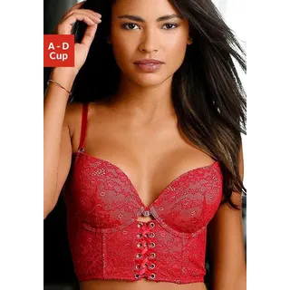 JETTE Push-up-BH in hübscher Bustier-Form, sexy Dessous, rot