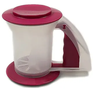 Tupperware Sieb Tup Handsieb mit Einer Hand - Patisserie Mehl Puderzucker Kakao - Sternrad Klümpchenfrei - Kunststoff - L19xH14cm 12cm - Spülmaschinenfest Profi-Qualität