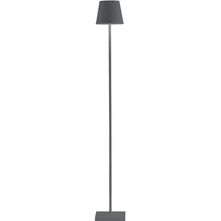 Zafferano -  Poldina Pro L Dunkelgraue LED-Lampe wiederaufladbar und dimmbar 122 cm mit Akku bis zu 12 Stunden - Dunkelgrau
