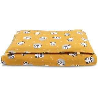 schlummersack Kinder Bettwäsche Set 100x135 Panda aus 100% Baumwolle, Wendbar, mit Reißverschluss, Oeko-Tex