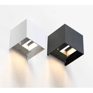 Hama WiFi Wandleuchte Smart Home 176563 dimmbar IP44 außen innen mit App Sprachsteuerung Alexa Google 2700K bis 6500K LED 300 Lumen - Schwarz