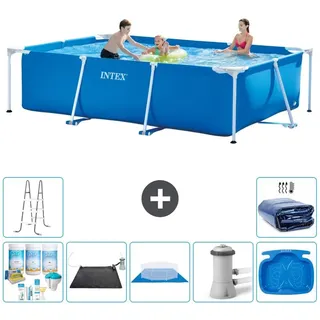 Rechteckiger Frame Pool - 300x200x75 cm - 8-teilig S20058 - Blau
