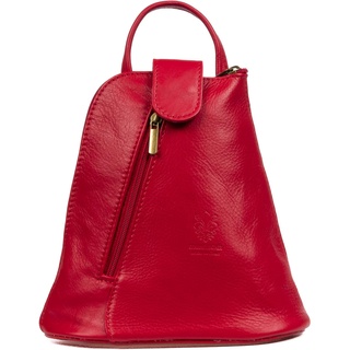 FIRENZE ARTEGIANI Carlotta Rucksack Damen, rot, Talla única, Casual