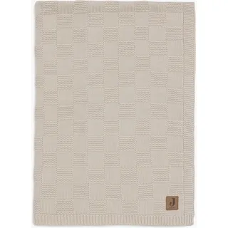 jollein Babydecke Box Knit - Warm Sand - 75x100cm - 100% Baumwolle - Für Babywiege - 1.0 TOG - GOTS Zertifiziert
