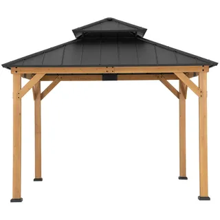 Modante Pavillon , Holz , Zeder , quadratisch , 330x305x330 cm , wetterfest, wetterbeständig, UV-beständig , Sonnenschutz, Pavillons