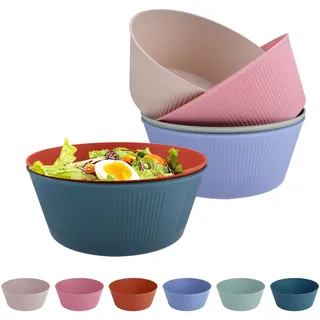 Doafoce 6er Salatschüssel Groß 60oz Schüssel Plastik Müslischalen