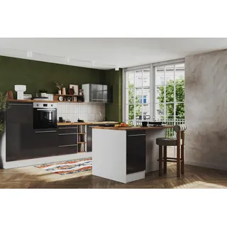 Respekta Inselküche 320 cm Grau