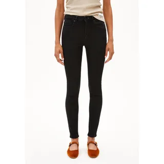 TILLAA |  Skinny Jeans Mid Waist Bio-Baumwoll Mix X-Stretch - schwarz (25-30)