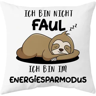 Shoppawhile Faultier Geschenk Kissenbezug 45×45 cm Lustige Geschenke für Frauen und Männer Weihnachten Geburtstag für Freundin