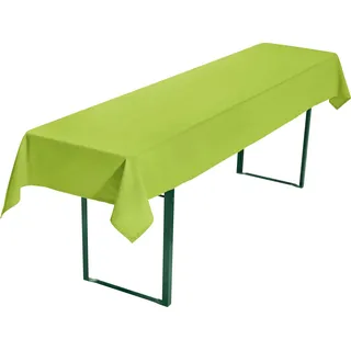 REDBEST Biertisch-Tischdecke, Biertisch-Auflage, Tischdecke Bierzeltgarnitur, Bierbanktischdecke apfelgrün Größe 110x260 cm - strapazierstark und langlebig