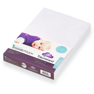 Träumeland Spannbetttuch Tencel, weiß, 60 x 120 + 70 x 140 cm