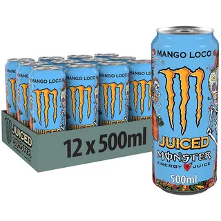 Monster Energy Mango Loco mit tropischen Mango Saft 500ml 12er Pack