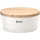 Brottopf mit Holzdeckel oval 27 cm weiß