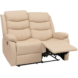 Mendler 2er Kinosessel HWC-O62 Kunstleder 132 x 107 x 0 cm Beige