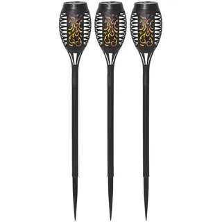 Star Trading Gartenfackel Kunststoff/Metall 40,0 cm 3er Set schwarz/gelb