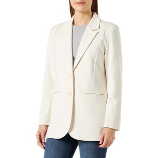 ICHI IHKATE SUS OVERSIZE BL Damen Blazer Longblazer Jacke Long-Blazer mit Knöpfen Stretch und Reverskragen, Größe:M, Farbe:Birch (130905)