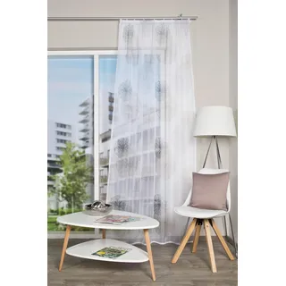 HOME WOHNIDEEN Rawlins Kräuselband 140 x 145 cm Grau