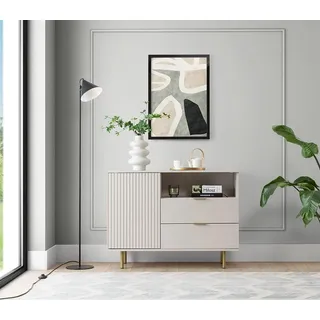 NOBIA KOMMODE K1D2SZ Schränk, Mehrzweckschrank Sideboard (Kaschmir) - Creme