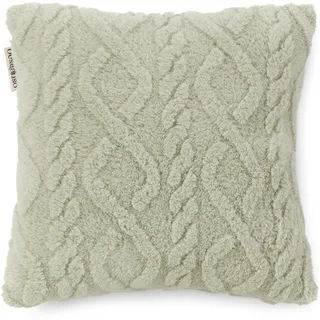 Descanso Dekokissen »Jacquard teddy« Dekokissen, Zierkissen, Weich, 40x40 cm, Teddy, Jacquard, grün