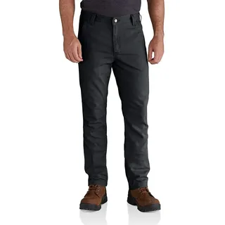 Carhartt Herren Rugged Flex® Straight Fit 5-Pocket Canvas-Arbeitshose, Schwarz, W33/L34