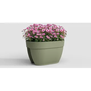 Artevasi Capri Campana Balkon Blumenkasten, 40cm, Farbe Weissgrün