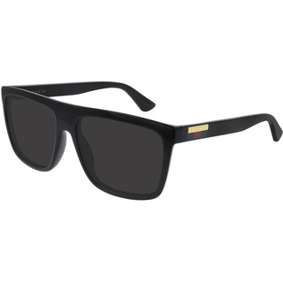 GUCCI Mens GG0748S Sunglasses, Black-Black-Grey, 59