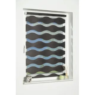 K-HOME Klemmfix Doppelrollo Welle 40 x 150 cm anthrazit