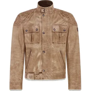 Belstaff Brooklands Motorrad Lederjacke, hellbraun, 2XL