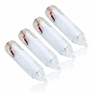 4 Stück LED Köderlicht Unterwasser Angellicht mit Blitzlicht Funktion wasserdichtes Fischlocker Licht für Nachtfischen in Süßwasser und Salzwasser inklusive Aufbewahrungsbox