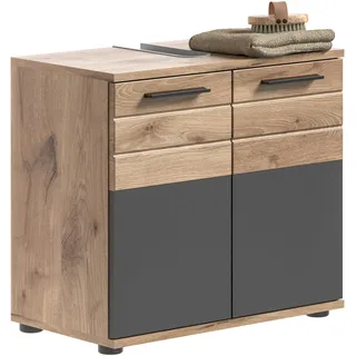 xonox.home Waschbeckenunterschrank Mason Eiche/Grau