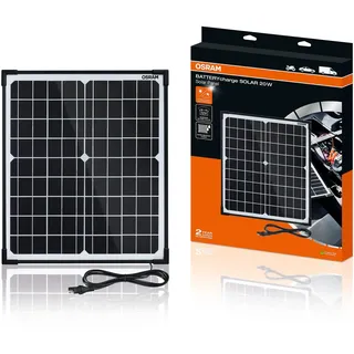 Osram BATTERYcharge SOLAR 20W, Solar-Batteriewartungsgerät, 12V Batterieladung