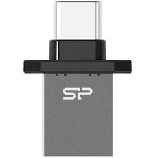 Silicon Power memory USB Mobile C20 32GB USB 3.2 + Type-C Mini USB Stick with Type C Black (32 GB, USB C, USB 3.2), USB Stick, Schwarz