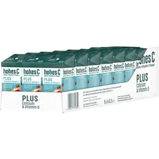 hohes C PLUS Calcium & Vitamin D (8 x 3 x 0,2l), 100% Saft, Apfel, Aronia, Banane, Vitamin C, PLUS an Calcium und Vitamin D, ohne Zuckerzusatz, vegan