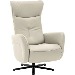 Beldomo Speed Relaxsessel , Ecru , Leder , Echtleder , Rindleder , 76x112x83 cm , Goldenes M , Fußauswahl, Lederauswahl, Stoffauswahl, Relaxfunktion, Liegefunktion , Wohnzimmer, Sessel, Ledersessel