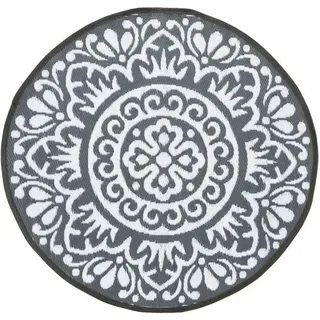 Jet-Line Outdoorteppich Rondo Grau mit Geometrischem Mustern Rund Ø 120 cm