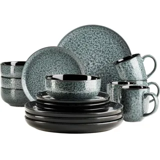 Mäser Kombiservice , Grün , Keramik , 16-teilig , 400 ml , Geschirr, Geschirrsets, Kombiservice