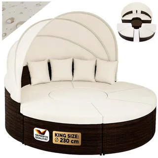 CASARIA Polyrattan Sonneninsel XXL braun
