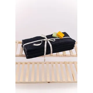 Questo Casa, 5 Stück Handtuch, 100% Baumwolle, Badetuch/Handtuch, Schwarz, 50x90 cm